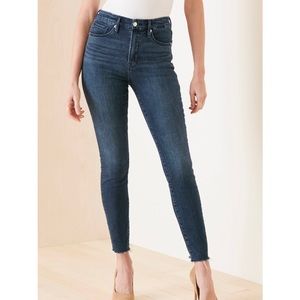 Good American Good Legs Skinny Jeans With Chewed Hem
